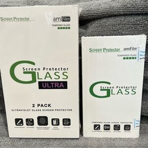 Tempered Glass Screen Protector 2 Pack - Black